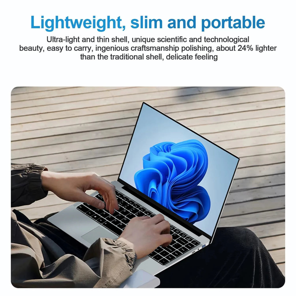 laptop 14.1 Inch Windows 11 Intel Atom A3950 Netbook 1920*1080 Portable Notebook Intel 12GB RAM 1TB 2TB SSD Computer laptops