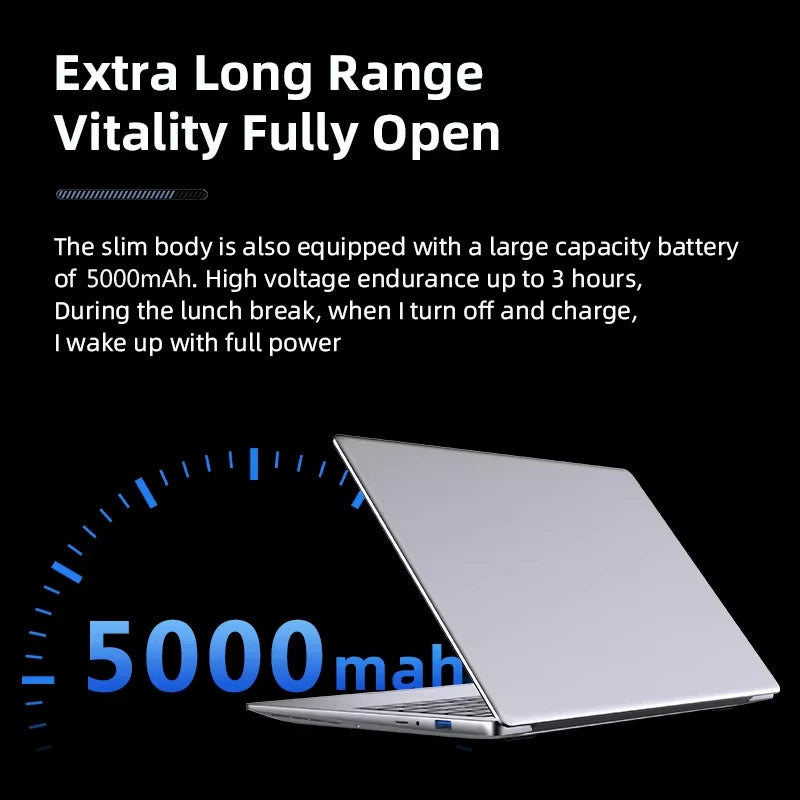 laptop 14.1 Inch Windows 11 Intel Atom A3950 Netbook 1920*1080 Portable Notebook Intel 12GB RAM 1TB 2TB SSD Computer laptops